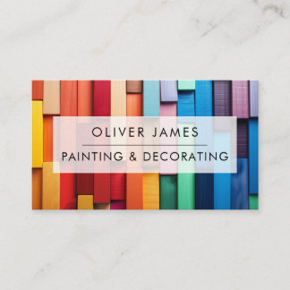 Tarjeta De Visita Madera multicolor Artista, pintador y decorador