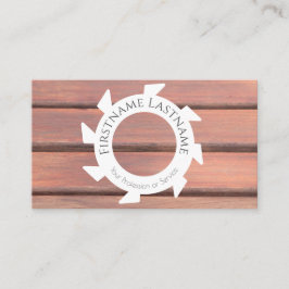 Tarjeta De Visita Madera natural de diseño sierra blanca formas carp