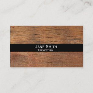 Tarjeta De Visita Madera natural moderna y de moda