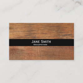Tarjeta De Visita Madera natural moderna y de moda