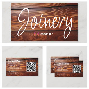 Tarjeta De Visita Madera para Carpintería y Ebanistería