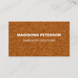 Tarjeta De Visita madera profesional Madera Carpintería de madera Co