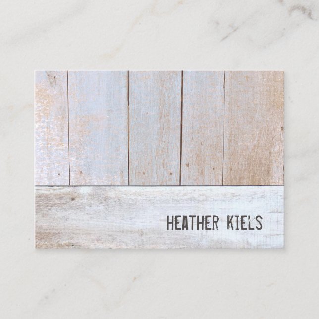 Tarjeta De Visita Madera recuperada de la Rustic Country de Guay (Anverso)