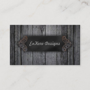 Tarjeta De Visita Madera resistida
