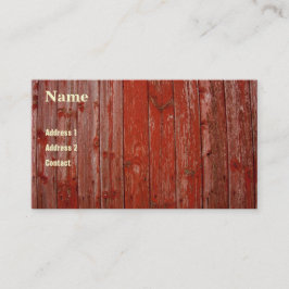 Tarjeta De Visita Madera roja vieja