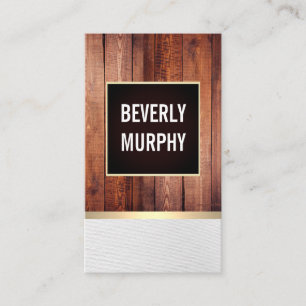 Tarjeta De Visita Madera rústica con embellecimiento de la frontera 