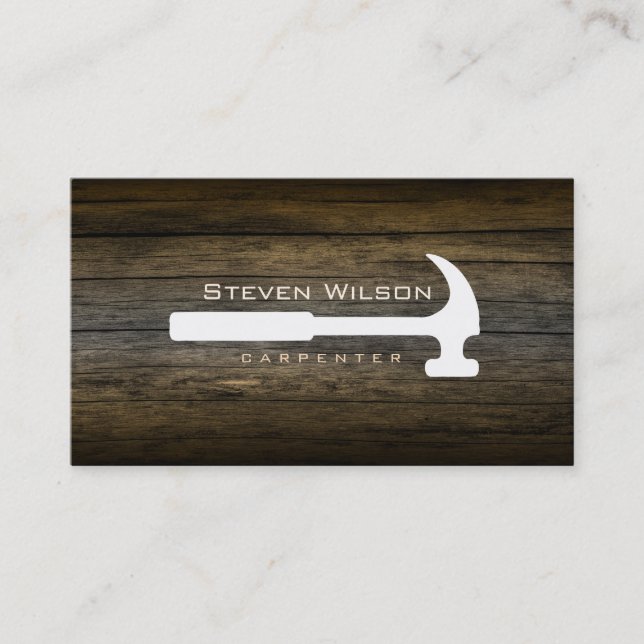 Tarjeta De Visita Madera rústica de la herramienta profesional del (Anverso)