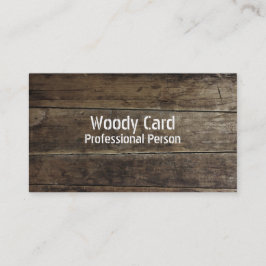 Tarjeta De Visita Madera Rústica Falsa