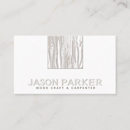Tarjeta De Visita Madera tallada carpintero profesional moderno códi