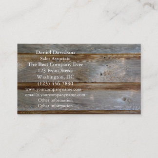 Tarjeta De Visita Madera vieja de la puerta de granero