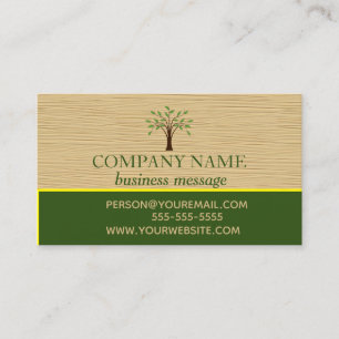 Tarjeta De Visita Madera y árbol editables
