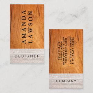 Tarjeta De Visita Madera y Mármol