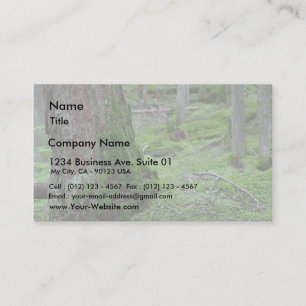 Tarjeta De Visita Maderas cubiertas de musgo de los bosques de los