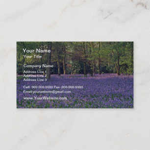 Tarjeta De Visita Maderas del Bluebell, flores de Inglaterra