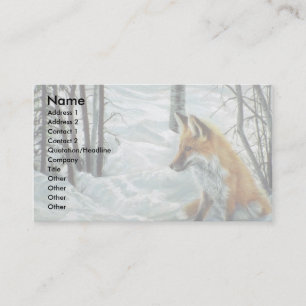Tarjeta De Visita Maderas del invierno, Fox