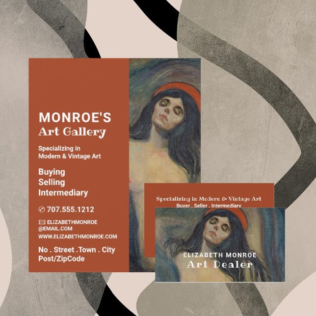 Tarjeta De Visita Madonna 1894 Versión De Edvard Munch, Art Dealer (Subido por el creador)