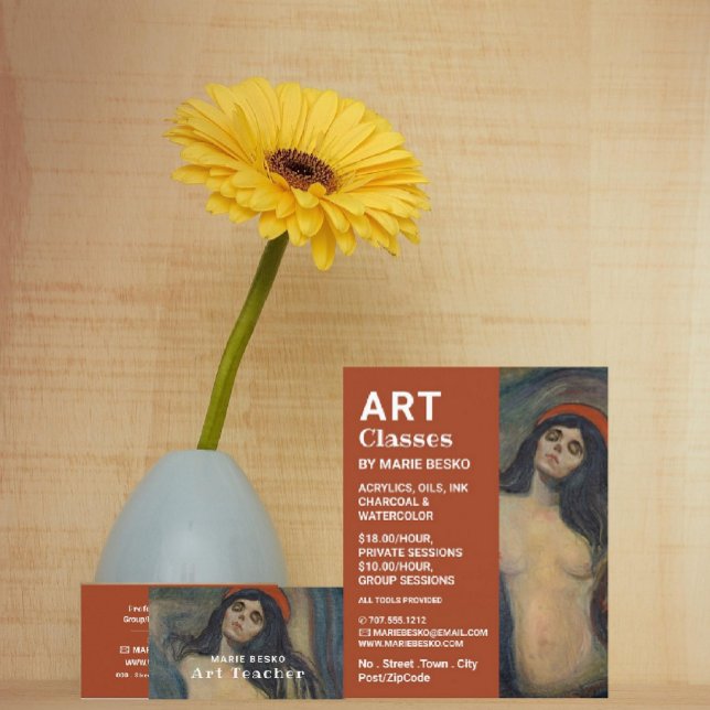Tarjeta De Visita Madonna 1894 Versión De Edvard Munch, Profesor De  (Subido por el creador)