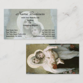 Tarjeta De Visita Madonna de los Rosas por William-Adolphe Bouguerea