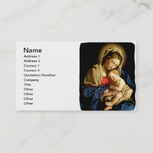 Tarjeta De Visita Madonna y niño Jesús - Sassoferrato