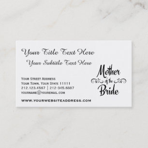 Tarjeta De Visita Madre de la novia - cena divertida del ensayo