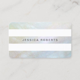 Tarjeta De Visita Madre de las franjas de perla elegante patrón simp