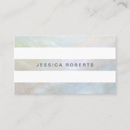 Tarjeta De Visita Madre de las franjas de perla elegante patrón simp