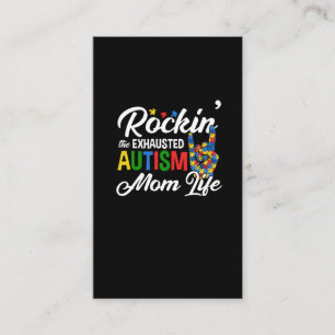 Tarjeta De Visita Madre del autismo sacudiendo la vida exhausta de m