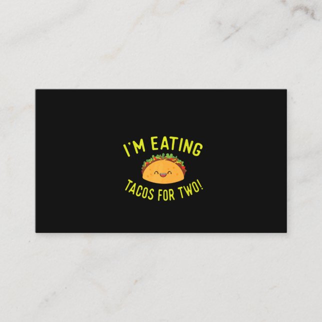 Tarjeta De Visita Madre embarazada anuncia regalo que estoy comiendo (Anverso)