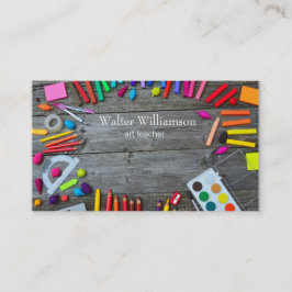 Tarjeta De Visita Maestra De Arte, De Vuelta A La Escuela, Artículos