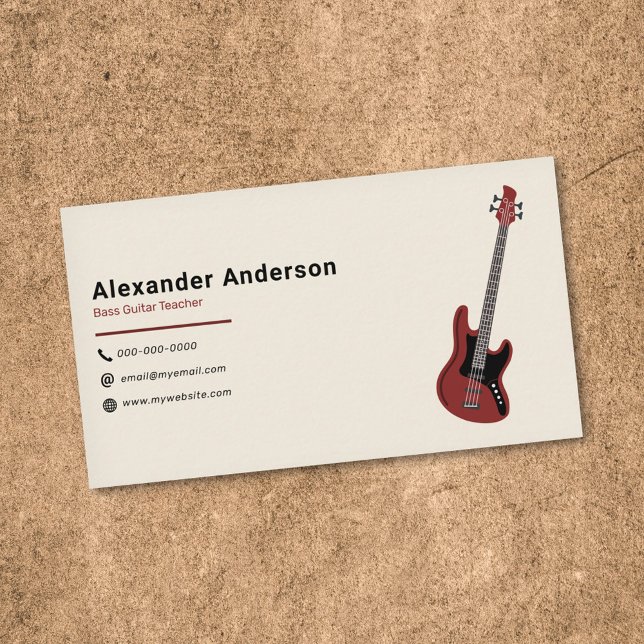 Tarjeta De Visita Maestra de Bass (Bass Teacher Business Card)