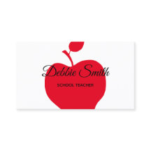 Maestra de Escuela de Apple Roja