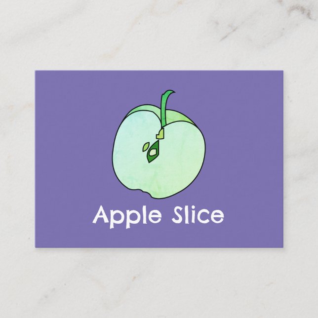 Tarjeta De Visita Maestra de la Escuela de Fruta de Apple Slice (Anverso)