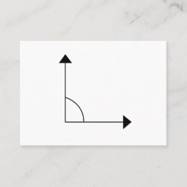 Tarjeta De Visita Maestra de matemáticas de ángulo recto de 90 grado