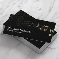 Maestra de Música Elegante Nota de Música Negro