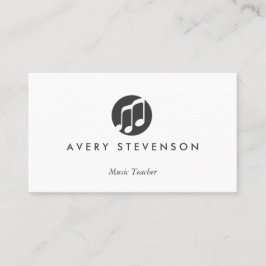 Tarjeta De Visita Maestra de Música, Notas de Música, Músico