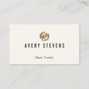 Tarjeta De Visita Maestra de Música, Notas de Música, Músico
