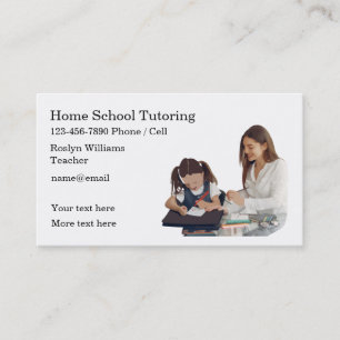 Tarjeta De Visita Maestra de tutoría en el hogar