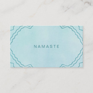 Tarjeta De Visita Maestra de Yoga con un Simple Nombre Verde Mint y