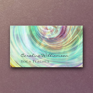 Tarjeta De Visita Maestra de Yoga de la Shell Mystical Magic Aqua
