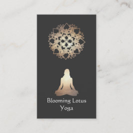 Tarjeta De Visita Maestra de Yoga Meditación Pose Gold Lotus