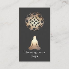 Tarjeta De Visita Maestra de Yoga Meditación Pose Gold Lotus