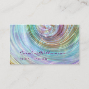 Tarjeta De Visita Maestra de Yoga Mystical Magic Purple Shell