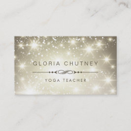 Tarjeta De Visita Maestra de yoga - Purpurina Sparkling Bokeh