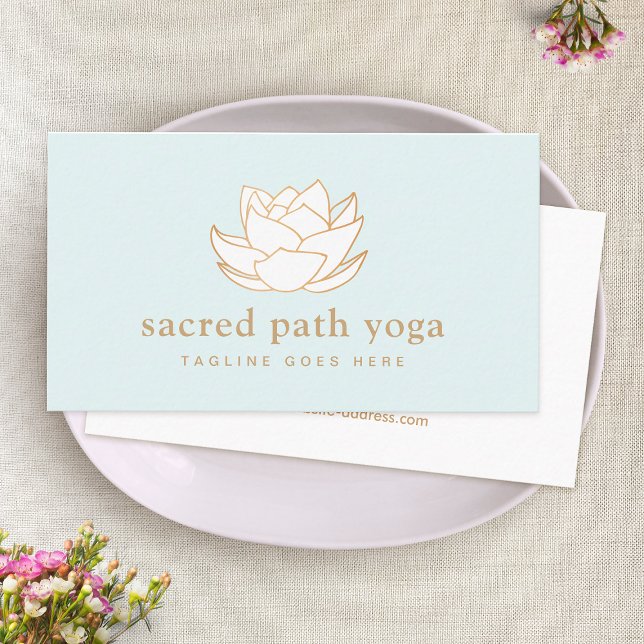 Tarjeta De Visita Maestra de Yoga y Meditación de Flores Blancas Lot (Subido por el creador)