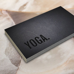 Tarjeta De Visita Maestra de Yoga y Meditación Elegante Oscuro