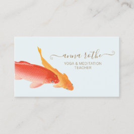 Tarjeta De Visita Maestra Koi Fish Yoga y Meditación