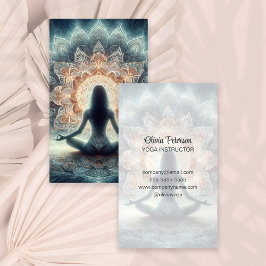 Tarjeta De Visita Maestra moderna de yoga Mandala Chica Yogi