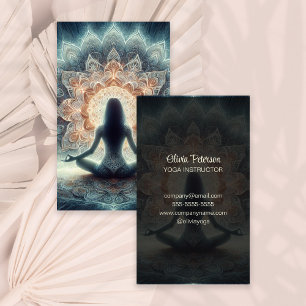 Tarjeta De Visita Maestra moderna de yoga Mandala Chica Yogi