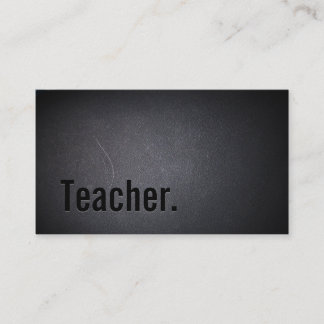 Tarjeta De Visita Maestra negrita negra minimalista