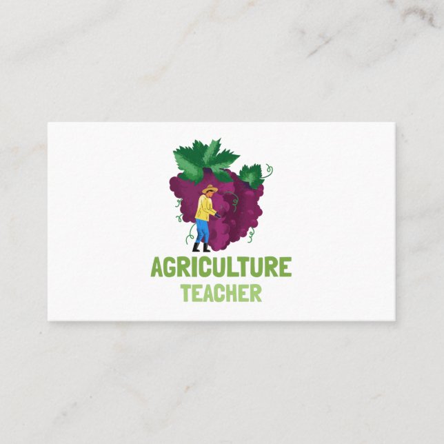 Tarjeta De Visita Maestría Agrícola | Maestría de AG | Uvas moradas
